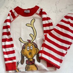 Hanna Andersson Grinch Pajama Set in Red and White